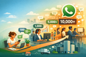 De 100 a 10,000 mensajes: cuándo tu negocio necesita escalar en WhatsApp