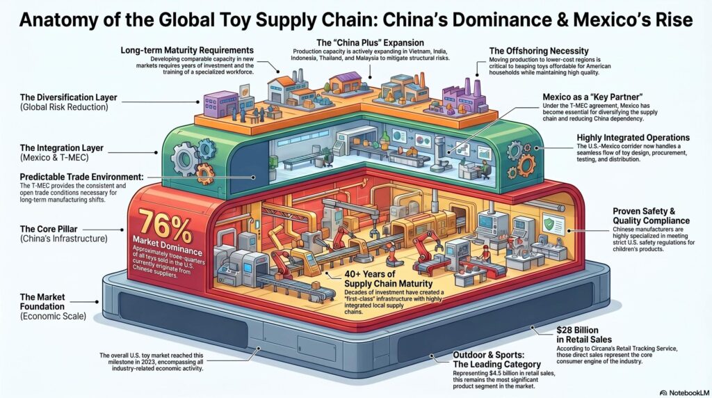 Industria del juguete en Estados Unidos: China lidera y México asciende a “socio clave”