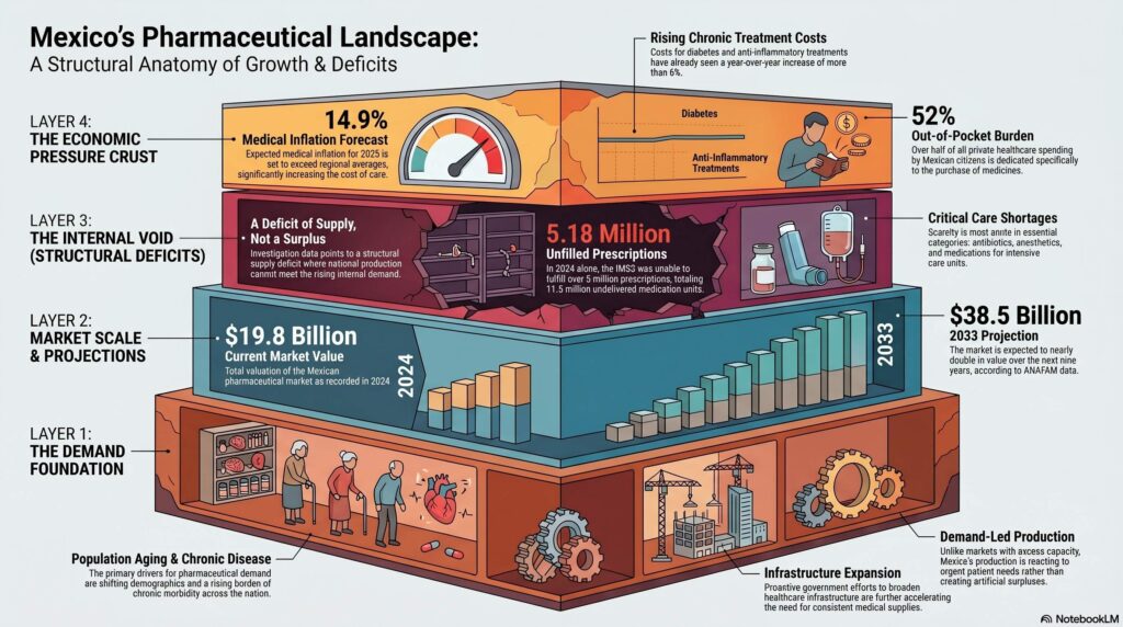 El mercado farmacéutico de México: datos y proyecciones de la ANAFAM