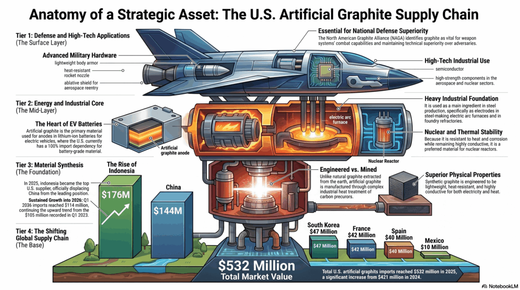 Importations de graphite synthétique : les six principaux fournisseurs des États-Unis